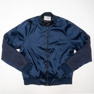 URBAN REVIVO Men's Long Sleeve Jacket Blue Size M